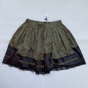 $100 Diesel Girls Tygiupi Skirt In Olive Size 16Y